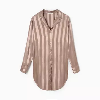 Сорочка ночная женская KAFTAN Silk «Полоса», размер 48-50, пудровая