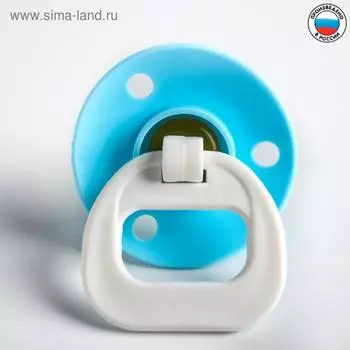 Соска-пустышка латексная классическая «Пуговка» с кольцом, от 0 мес., цвета МИКС