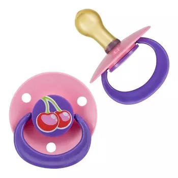 Соска-пустышка латексная классическая «Вишенка», с изогнутым нагубником, от 0 мес.