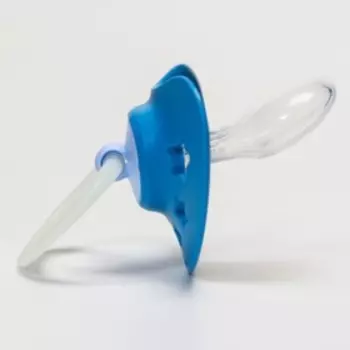 Соска-пустышка ортодонт., силикон, от 18 мес., SIGNATURE NIGHT, в контейнере «Звездочки»