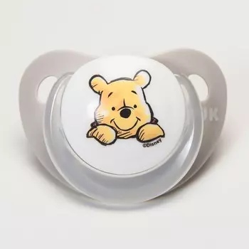 Соска-пустышка ортодонтическая, латекс, от 0 мес., в контейнере «Винни»