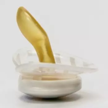 Соска-пустышка ортодонтическая, латекс, от 6 мес., ADORE, в контейнере «Лягушка»