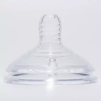 Соска силиконовая, антиколиковая на бутылочку, +0мес., широкое горло, Ø60мм, медленный поток