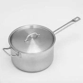 Сотейник, 6,3 л, d=24 см, h=14 см, тройное дно, с двумя ручками, индукция, цвет серебряный