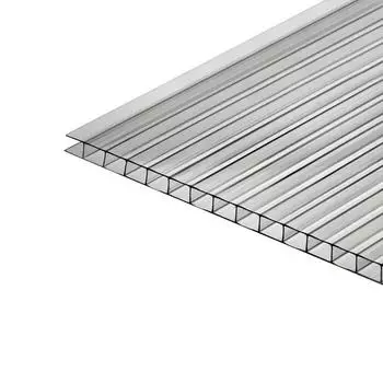 Сотовый поликарбонат 4 мм, 2.16 м, УФ, прозрачный