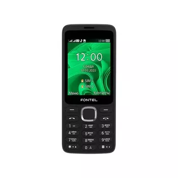 Сотовый телефон Fontel FP280, 2.8", 2 sim, microSD, 1450 мАч, чёрный