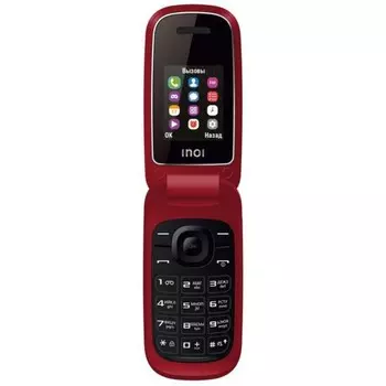 Сотовый телефон INOI 108R 1,8", microSD, 0,3МП, 2 sim, красный