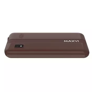 Сотовый телефон Maxvi K21, 2.4", 1.3 Мп, microSD, 2 sim, FM, фонарик, 1400 мАч, коричневый