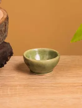 Соусник, 3.53.51.5 см, керамика, зелёный