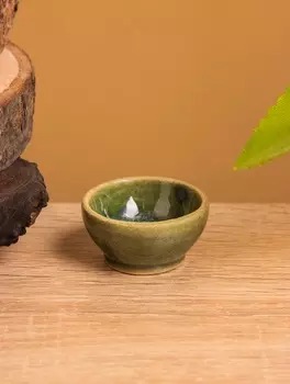 Соусник, 3.53.51.5 см, керамика, светло-зелёный