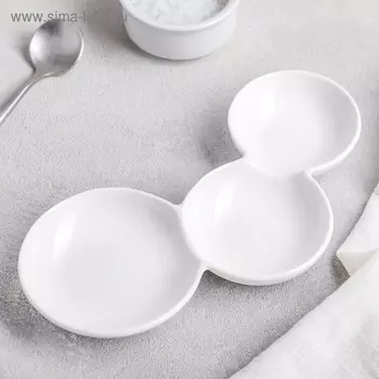 Менажница «Атом», 2012 см, керамика, белая