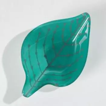 Соусник стеклянный Доляна «Лист», 80 мл, 138,13,4 см, цвет голубой