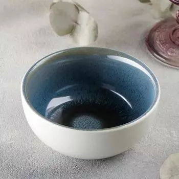 Соусник Magistro Ocean, 300 мл, d=11.3 см, фарфор, белый, синий