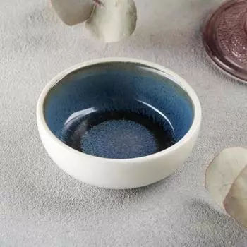 Соусник Magistro Ocean, 90 мл, фарфор, белый, синий