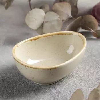 Соусник «Опал», 100 мл, 10×8×4,3 см, цвет бежевый