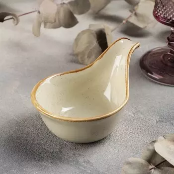 Соусник «Опал», 12×8,5×6 см, цвет бежевый