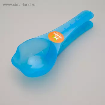 Совок для корма 2 в 1 с зажимом для пакета с кормом, микс цветов