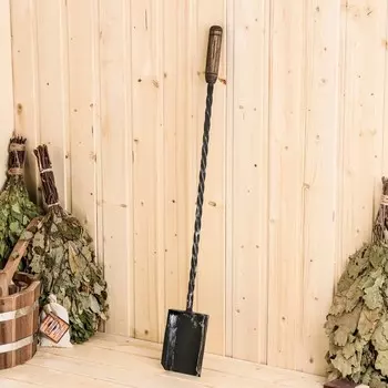 Совок для золы, 10х65 см, черный