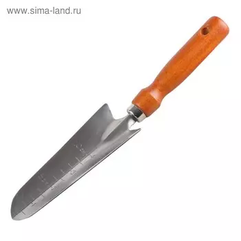 Совок посадочный, длина 29 см, деревянная ручка, GRINDA