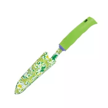 Совок посадочный узкий, длина 33 см, стальной, пластиковая рукоятка, FLOWER GREEN