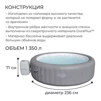 СПА бассейн Grenada Airjet, 236 х 71 см, гидромассаж, 60135