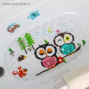 SPA-коврик для ванны на присосках Доляна «Совы», 3768 см