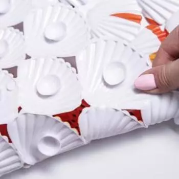 Коврик противоскользящий в ванну на присосках Доляна «Драконы», 3868 см