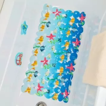 Коврик противоскользящий в ванну Доляна «Лагуна», на присосках, 3569 см