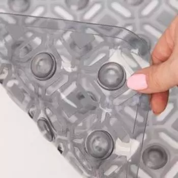 Коврик противоскользящий в ванну на присосках Доляна «Рельеф»,3788 см, МИКС