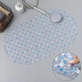 Коврик противоскользящий в ванну на присосках Доляна «Крапинка», 3666 см, МИКС