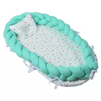 Спальное гнездо «Косы», цвет голубой