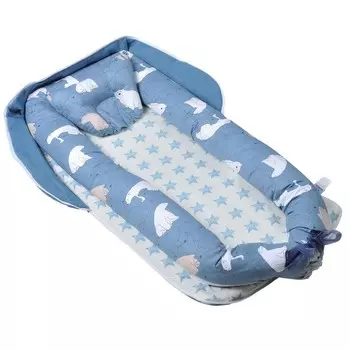 Спальное гнездо «Медведи», цвет синий