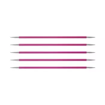 Спицы алюминиевые носочные Zing KnitPro, 15 см/5.00 мм 47011