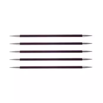 Спицы алюминиевые носочные Zing KnitPro, 20 см/6.00 мм 47043