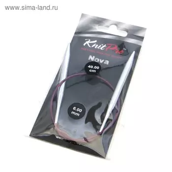 Спицы для вязания, круговые, d = 6 мм, 40 см