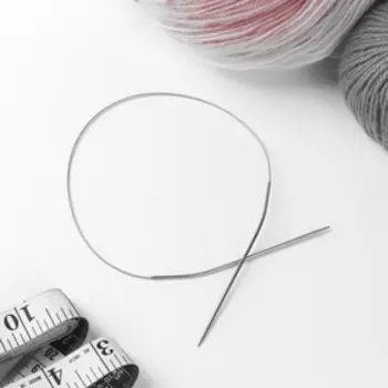 Спицы круговые, для вязания, с металлическим тросом, d = 1,6 мм, 40 см