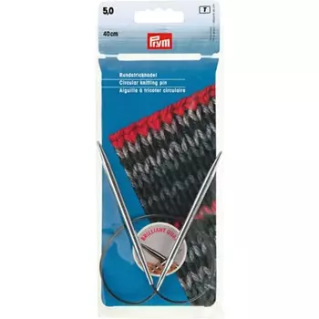 Спицы круговые, латунь, 40 см/ 5 мм