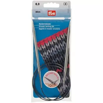 Спицы круговые, латунь 80 см/ 6,0 мм