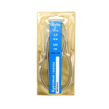 Спицы круговые, металлические, 100 см/3,0 мм