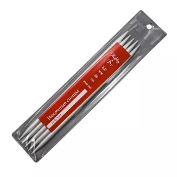 Спицы носочные алюминиевые с покрытием 20 см/6,0 мм