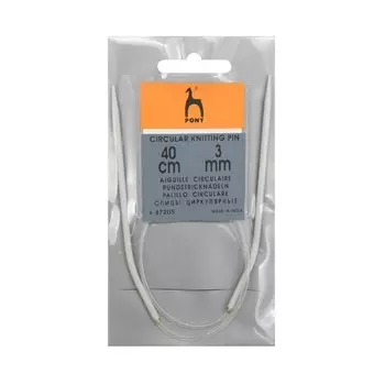 Спицы вязальные круговые 3,00 мм/40 см, алюминий