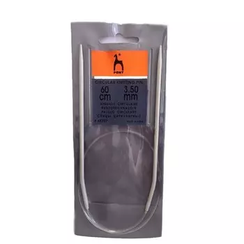 Спицы вязальные круговые 3,50 мм/60 см, алюминий