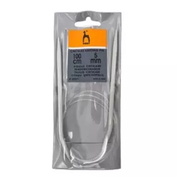 Спицы вязальные круговые 5,00 мм/100 см, алюминий