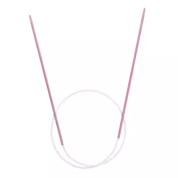 Спицы вязальные круговые COLOUR 2,0 мм/60 см, красный, алюминий