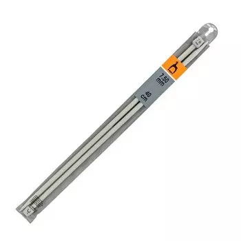 Спицы вязальные прямые 7,50 мм/40 см, пластик, 2 шт.