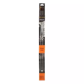 Спицы вязальные прямые ELAN 3,00 мм/35 см, сталь, 2 шт.