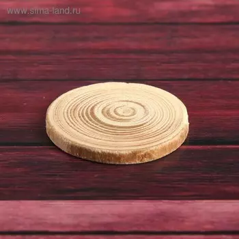 Спил дерева "Еловый", круглый, d=3-4 см, h=3,5 мм