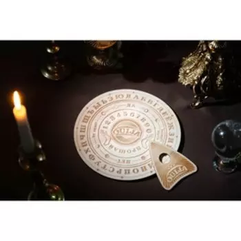 Спиритическая доска «OUIJA», круглая, деревянная, D=24 см