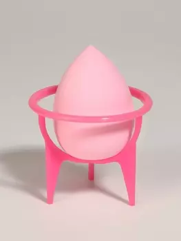 Спонж для макияжа «Капля», 68 см, с подставкой, розовый