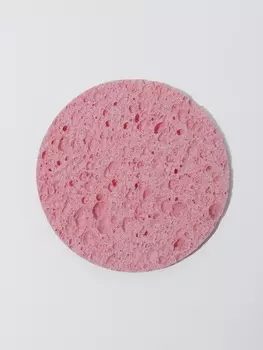 Спонж для умывания, d=8 см, розовый
